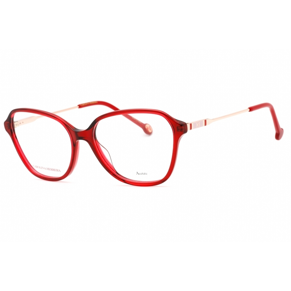 NWT Carolina Herrera HER-0117-C9A-55 Red Round 55mm Eyeglasses